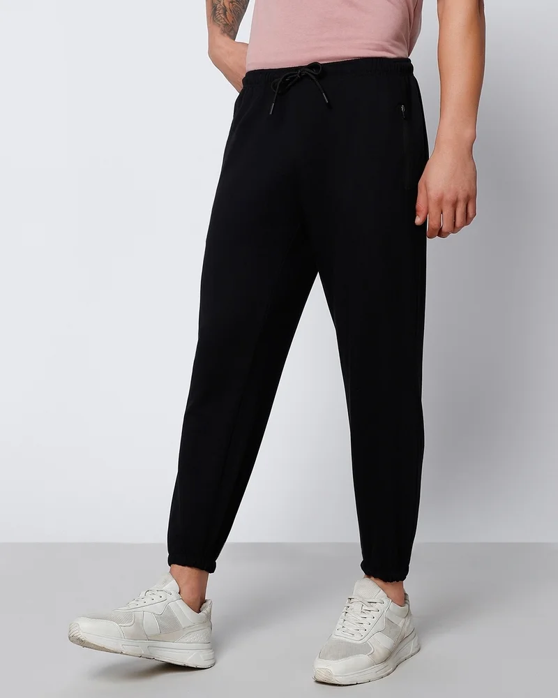 بيواكوف Men's Black Warm Joggers